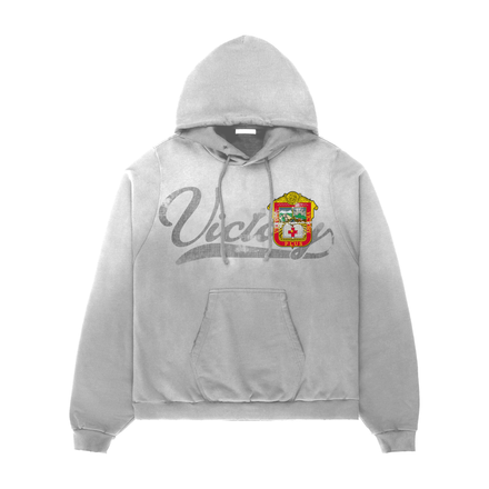 Victory+ Crest Hoodie Washed Grey